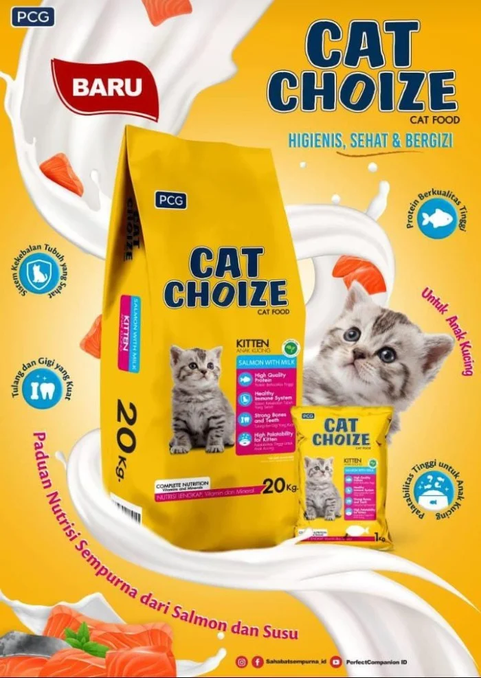 CAT CHOIZE KITTEN SALMON with milk – Makanan anak kucing