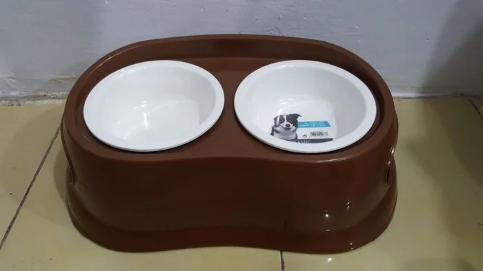 M-Pets Plastic Bowl 2x1100ml – Tempat Makan Minum Anjing